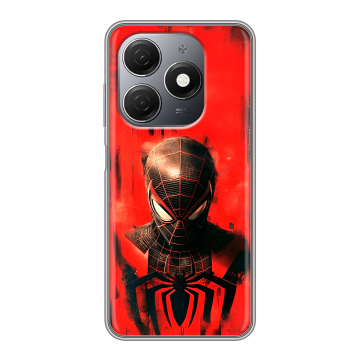Силиконовый чехол на Tecno Spark 20 с принтом человек паук spiderman Силиконовый чехол на Tecno Spark 20 с принтом человек паук spiderman