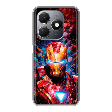 Силиконовый чехол на Tecno Spark 20 с принтом Железный человек Ironman Силиконовый чехол на Tecno Spark 20 с принтом Железный человек Ironman