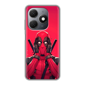 Силиконовый чехол на Tecno Spark 20 с принтом Дедпул Deadpool Силиконовый чехол на Tecno Spark 20 с принтом Дедпул Deadpool