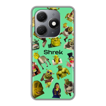 Силиконовый чехол на Tecno Spark 20 с принтом Шрек Shrek