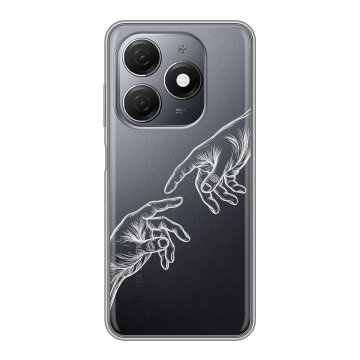 Силиконовый чехол на Tecno Spark 20 с принтом Сотворение мира