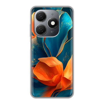 Силиконовый чехол на Tecno Spark 20 с принтом Цветы