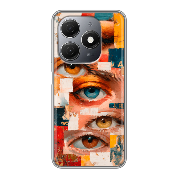 Силиконовый чехол на Tecno Spark 20 с принтом Модный принт