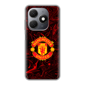 Силиконовый чехол на Tecno Spark 20 с принтом Manchester United