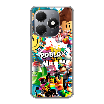 Силиконовый чехол на Tecno Spark 20 с принтом Roblox Роблокс Силиконовый чехол на Tecno Spark 20 с принтом Roblox Роблокс