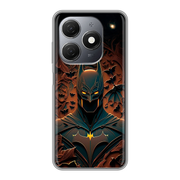 Силиконовый чехол на Tecno Spark 20 с принтом Batman Бэтмен