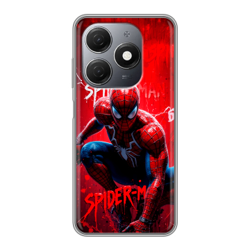 Силиконовый чехол на Tecno Spark 20 с принтом Spiderman Человек паук Силиконовый чехол на Tecno Spark 20 с принтом Spiderman Человек паук