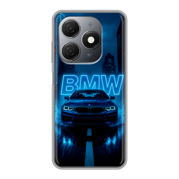 Силиконовый чехол на Tecno Spark 20 с принтом BMW БМВ Силиконовый чехол на Tecno Spark 20 с принтом BMW БМВ