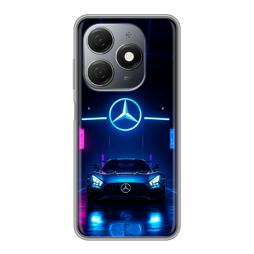 Силиконовый чехол на Tecno Spark 20 с принтом Mercedes Мерседес Силиконовый чехол на Tecno Spark 20 с принтом Mercedes Мерседес