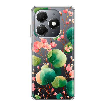 Силиконовый чехол на Tecno Spark 20 с принтом женский