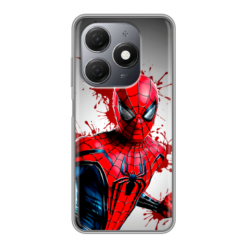 Силиконовый чехол на Tecno Spark 20 с принтом Spiderman Человек паук Силиконовый чехол на Tecno Spark 20 с принтом Spiderman Человек паук