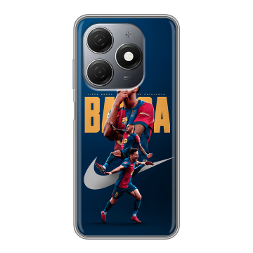 Силиконовый чехол на Tecno Spark 20 с принтом Барселона Barca Yamal Силиконовый чехол на Tecno Spark 20 с принтом Барселона Barca Yamal