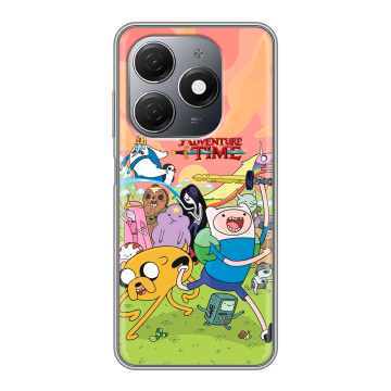 Силиконовый чехол на Tecno Spark 20 с принтом Adventure time Время приключений