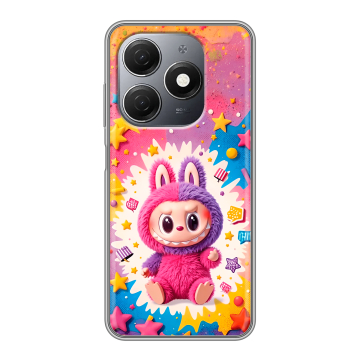 Силиконовый чехол на Tecno Spark 20 с принтом Labubu Лабубу Силиконовый чехол на Tecno Spark 20 с принтом Labubu Лабубу