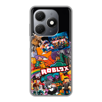 Силиконовый чехол на Tecno Spark 20 с принтом Roblox Роблокс Силиконовый чехол на Tecno Spark 20 с принтом Roblox Роблокс