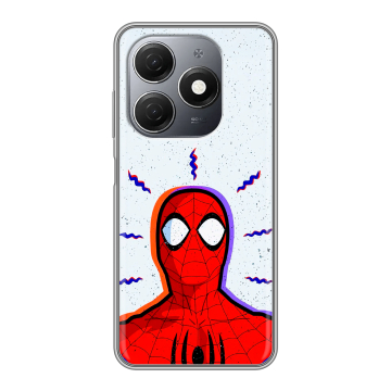 Силиконовый чехол на Tecno Spark 20 с принтом Spiderman Человек паук