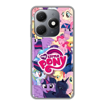 Силиконовый чехол на Tecno Spark 20 с принтом My little pony Дружба чудо