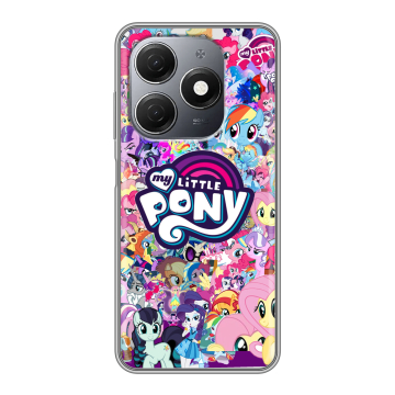 Силиконовый чехол на Tecno Spark 20 с принтом My little pony Дружба чудо