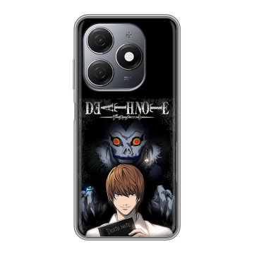 Силиконовый чехол на Tecno Spark 20 с принтом Death note Тетрадь смерти