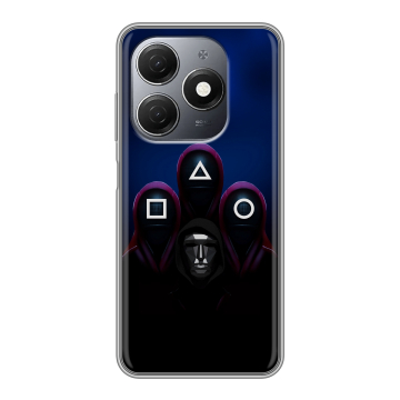 Силиконовый чехол на Tecno Spark 20 с принтом Игра Кальмара