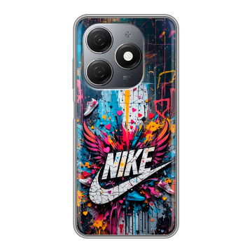 Силиконовый чехол на Tecno Spark 20 с принтом Nike Найк Силиконовый чехол на Tecno Spark 20 с принтом Nike Найк