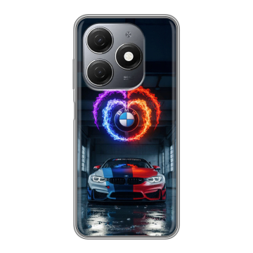 Силиконовый чехол на Tecno Spark 20 с принтом BMW БМВ Силиконовый чехол на Tecno Spark 20 с принтом BMW БМВ