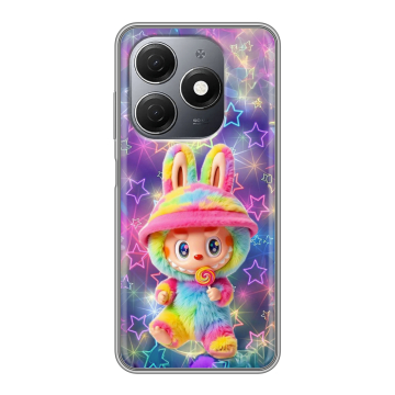 Силиконовый чехол на Tecno Spark 20 с принтом Labubu Лабубу Силиконовый чехол на Tecno Spark 20 с принтом Labubu Лабубу