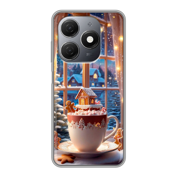 Силиконовый чехол на Tecno Spark 20 с принтом Новый год
