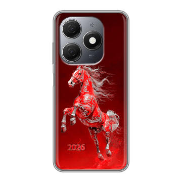 Силиконовый чехол на Tecno Spark 20 с принтом Новый год