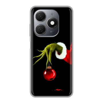 Силиконовый чехол на Tecno Spark 20 с принтом Новый год Гринч
