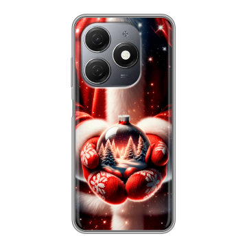 Силиконовый чехол на Tecno Spark 20 с принтом Новый год