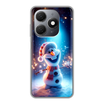 Силиконовый чехол на Tecno Spark 20 с принтом Новый год