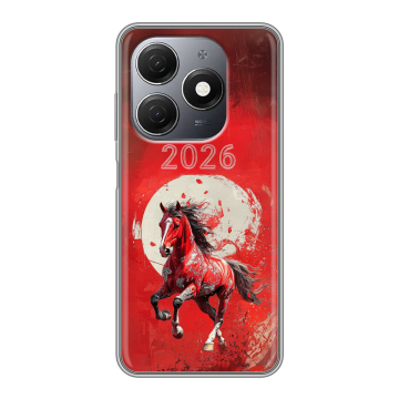 Силиконовый чехол на Tecno Spark 20 с принтом Новый год