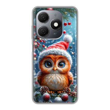 Силиконовый чехол на Tecno Spark 20 с принтом Новый год