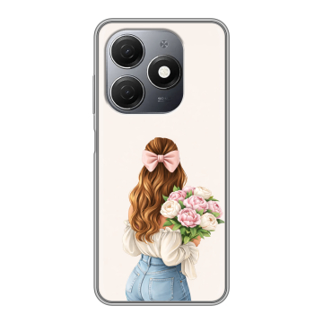 Силиконовый чехол на Tecno Spark 20 с принтом женский Силиконовый чехол на Tecno Spark 20 с принтом женский