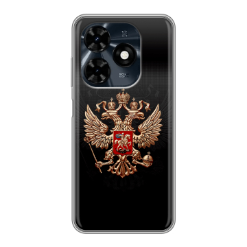 Силиконовый чехол на Tecno Spark 20C с принтом Герб России Силиконовый чехол на Tecno Spark 20C с принтом Герб России