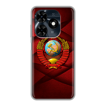 Силиконовый чехол на Tecno Spark 20C с принтом Герб СССР Силиконовый чехол на Tecno Spark 20C с принтом Герб СССР