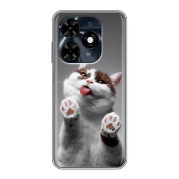 Силиконовый чехол на Tecno Spark 20C с принтом Коты Силиконовый чехол на Tecno Spark 20C с принтом Коты