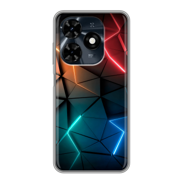 Силиконовый чехол на Tecno Spark 20C с принтом Абстракция неон Силиконовый чехол на Tecno Spark 20C с принтом Абстракция неон