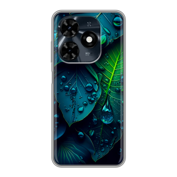 Силиконовый чехол на Tecno Spark 20C с принтом Листья Силиконовый чехол на Tecno Spark 20C с принтом Листья
