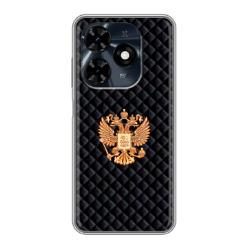 Силиконовый чехол на Tecno Spark 20C с принтом Герб России принт