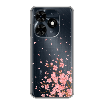 Силиконовый чехол на Tecno Spark 20C с принтом Ветка сакуры Силиконовый чехол на Tecno Spark 20C с принтом Ветка сакуры