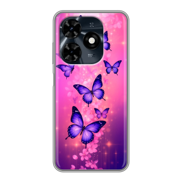 Силиконовый чехол на Tecno Spark 20C с принтом Бабочки Силиконовый чехол на Tecno Spark 20C с принтом Бабочки