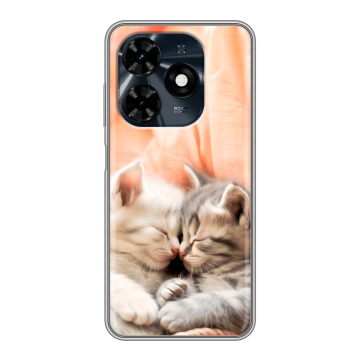 Силиконовый чехол на Tecno Spark 20C с принтом Котята Силиконовый чехол на Tecno Spark 20C с принтом Котята