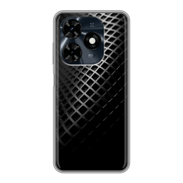 Силиконовый чехол на Tecno Spark 20C с принтом Текстура металла