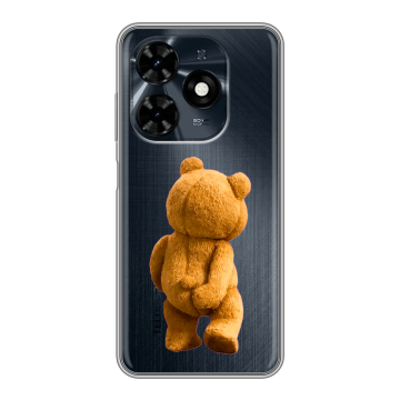 Силиконовый чехол на Tecno Spark 20C с принтом Медведь Силиконовый чехол на Tecno Spark 20C с принтом Медведь