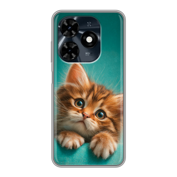 Силиконовый чехол на Tecno Spark 20C с принтом котенок Силиконовый чехол на Tecno Spark 20C с принтом котенок