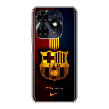 Силиконовый чехол на Tecno Spark 20C с принтом Барселона Barcelona