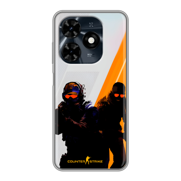 Силиконовый чехол на Tecno Spark 20C с принтом Контер страйк Counter strike Силиконовый чехол на Tecno Spark 20C с принтом Контер страйк Counter strike