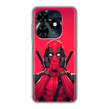Силиконовый чехол на Tecno Spark 20C с принтом Дедпул Deadpool Силиконовый чехол на Tecno Spark 20C с принтом Дедпул Deadpool